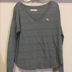 Abercrombie and Fitch Striped V-neck